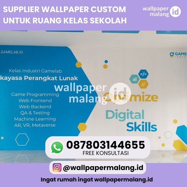 Download SUPPLIER WALLPAPER CUSTOM UNTUK RUANG KELAS SEKOLAH