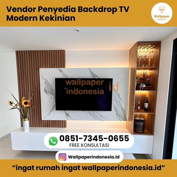 Download VENDOR PENYEDIA BACKDROP TV MODERN KEKINIAN