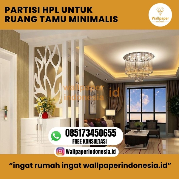 Download PARTISI HPL UNTUK RUANG TAMU MINIMALIS 