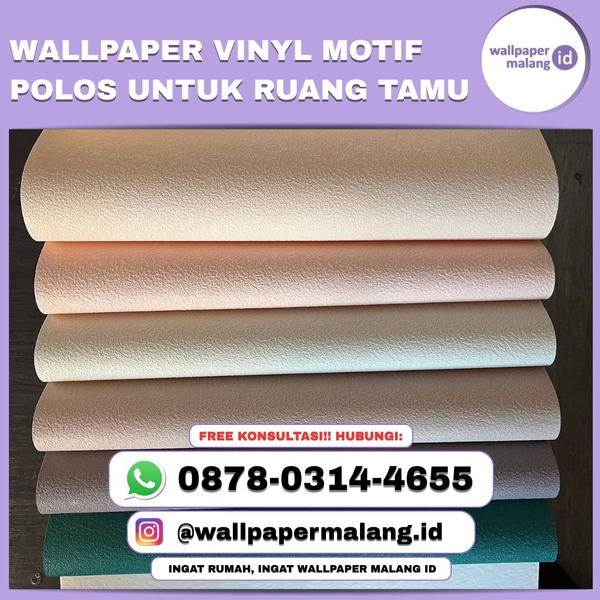 Download WALLPAPER VINYL MOTIF POLOS UNTUK RUANG TAMU