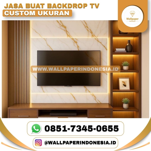 Download JASA BUAT BACKDROP TV CUSTOM UKURAN