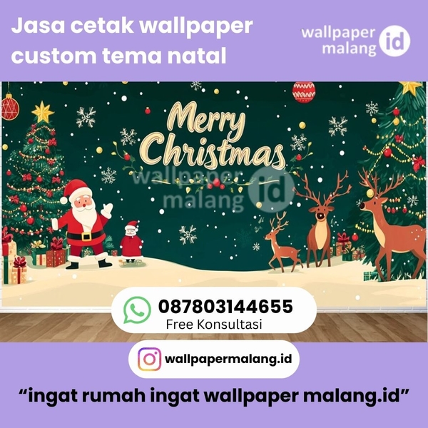 Download JASA CETAK WALLPAPER CUSTOM TEMA NATAL