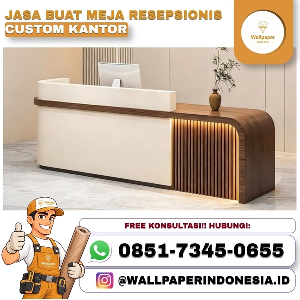 Download JASA BUAT MEJA RESEPSIONIS CUSTOM KANTOR